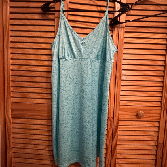 La Vie En Rose Blue Chemise Slip Sleepwear - Picture 1 of 2
